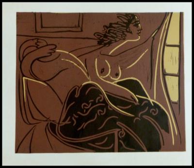 Pablo PICASSO (d’après) - Femme à la fenêtre, 1962 - linogravure 2