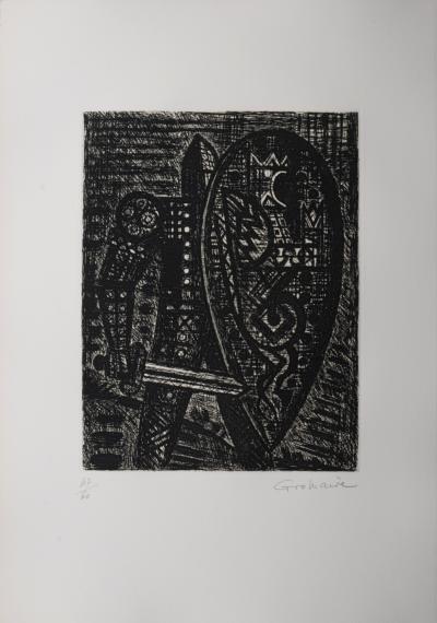 Marcel GROMAIRE - Macbeth : La révolte, 1958 - Hand signed etching 2