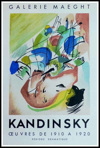 Vassily KANDINSKY - Improvisation abstraite, 1955 - Affiche lithographique originale 2
