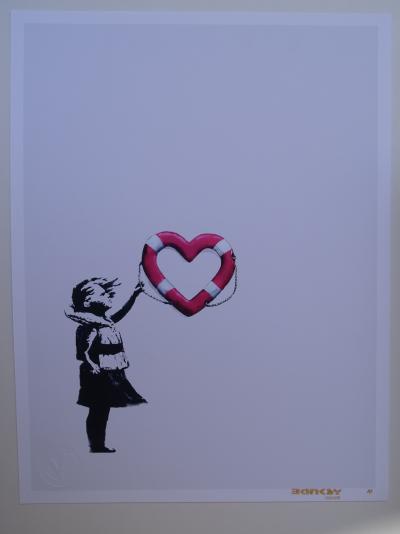 VL - Banksy Love - Acrylic on paper - Street Art - Plazzart