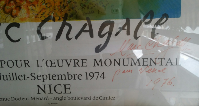 Marc CHAGALL - Ange du jugement, 1974 - Affiche lithographique signée au crayon 2