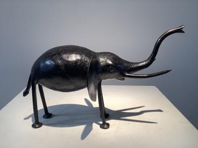 Animal mythique Bobo - Éléphant - Sculpture en bronze 2