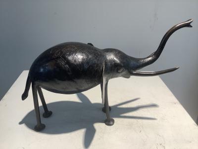 Animal mythique Bobo - Éléphant - Sculpture en bronze 2