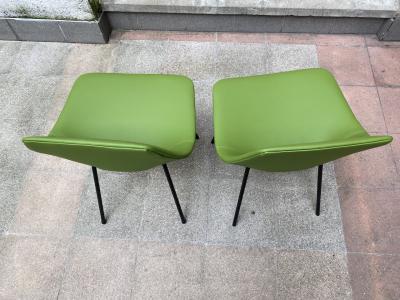 Pierre Guariche - Paire de chaises modèle Tonneau - Edition Steiner  - Circa 1955 2