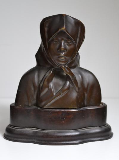 Asie du Sud-Est - Buste de femme en bronze 2