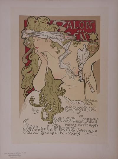 Alfons MUCHA - Muse (Salon des Cent), 1897 - Lithographie signée 2
