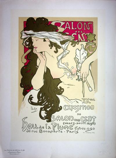 Alfons MUCHA - Muse (Salon des Cent), 1897 - Lithographie signée 2