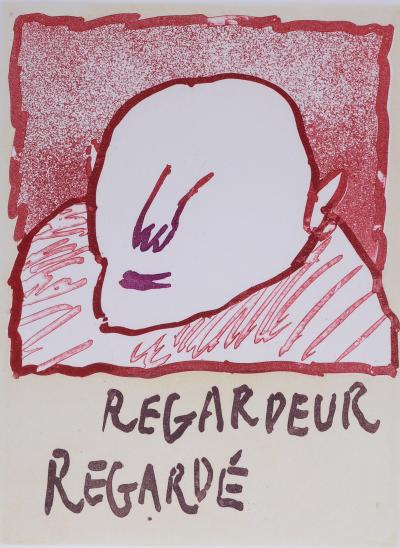 Pierre ALECHINSKY - Regardeur regardé, 1971 - Aquatinte signée à la main 2