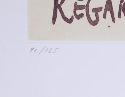 Pierre ALECHINSKY - Regardeur regardé, 1971 - Aquatinte signée à la main 2