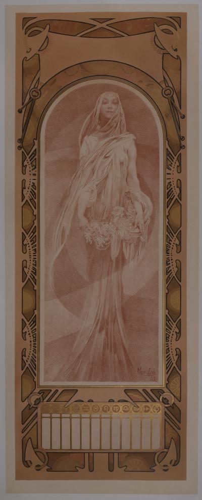 Alphonse MUCHA - L’Année Qui Vient, 1897 - Affiche lithographique originale 2