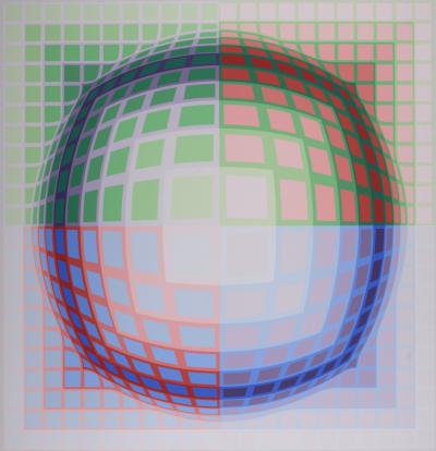 Victor VASARELY - Vega-3, 1971 - Original hand signed and numbered screenprint 2