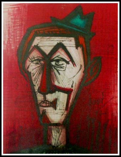 Bernard BUFFET - Clown rouge, 1967 - Lithographie originale 2