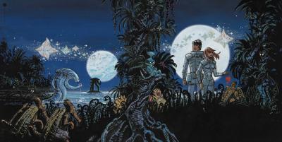 Jean-Claude MEZIERES - Valérian et Laureline : Les habitants du ciel - Affiche édition d’art 2