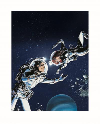 Jean-Claude MEZIERES - Valerian and Laureline: Let’s dance under the stars - Art print poster 2
