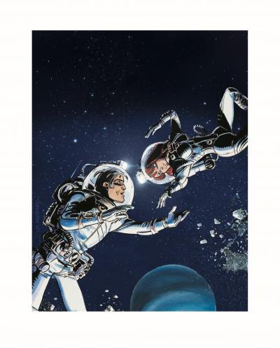 Jean-Claude MEZIERES - Valérian et Laureline : Dansons sous les étoiles - Affiche édition d’art 2
