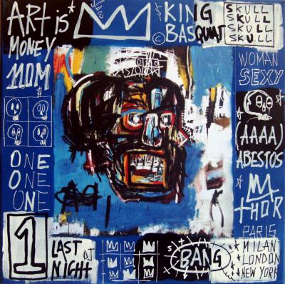 SPACO - 110M Basquiat , 2021 - Technique mixte sur toile
