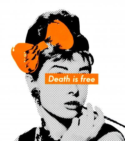 Death NYC - Audrey Offset Orange 2015 - Sérigraphie originale signée 2