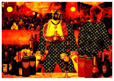 Death NYC - Girl Bar Yellow 2013 - Sérigraphie originale signée 2