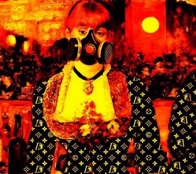 Death NYC - Girl Bar Yellow 2013 - Sérigraphie originale signée 2