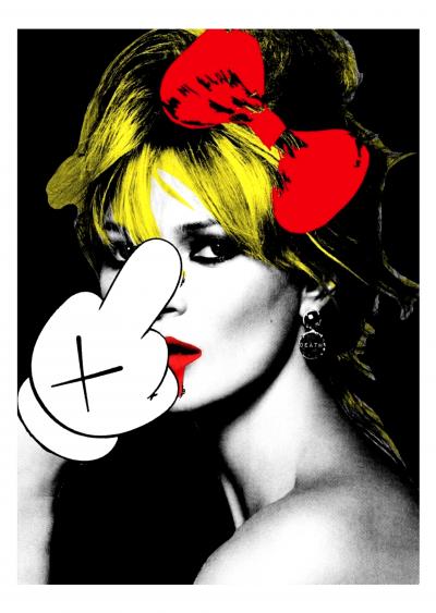 Death NYC - Kate Moss FInger Red, 2015 - Sérigraphie originale signée 2