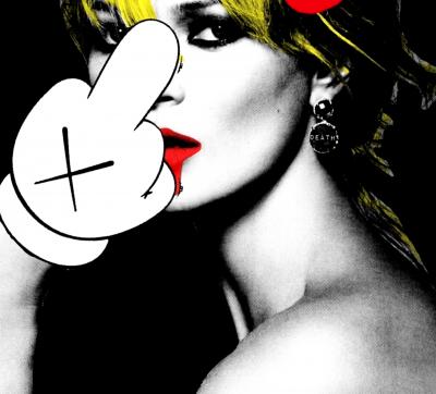 Death NYC - Kate Moss FInger Red, 2015 - Sérigraphie originale signée 2