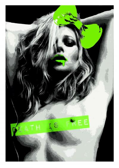 Death NYC - Kate Pose P Green, 2014 - Sérigraphie originale signée 2