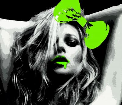 Death NYC - Kate Pose P Green, 2014 - Sérigraphie originale signée 2