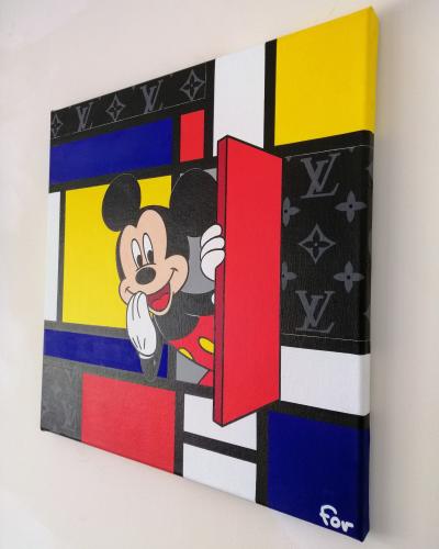 Fov - Mickey Mondrian, 2021 - Technique mixte sur toile 2