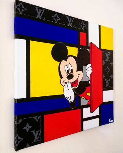Fov - Mickey Mondrian, 2021 - Technique mixte sur toile 2