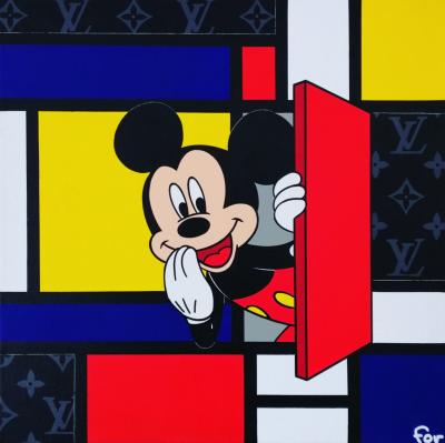 Fov - Mickey Mondrian, 2021 - Technique mixte sur toile 2