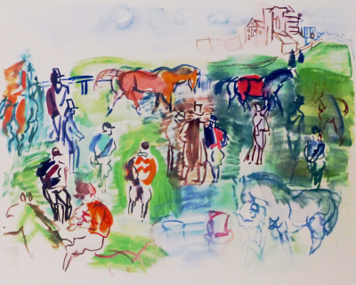 Raoul DUFY (d’après) - Epsom Derby, 1949 - Impression offset 2