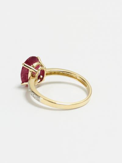 14ct yellow gold ruby diamond ring 2