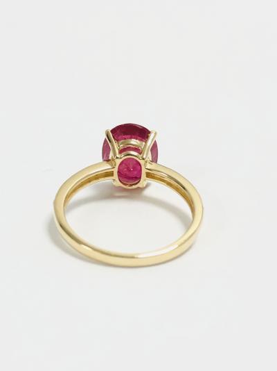 14ct yellow gold ruby diamond ring 2