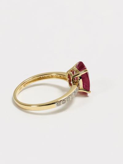 14ct yellow gold ruby diamond ring 2