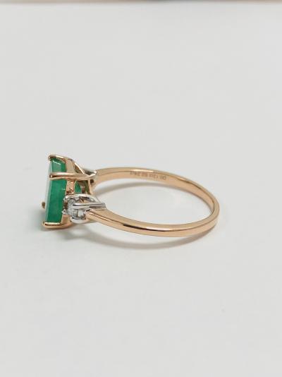 14ct rosegold emerald diamond ring 2