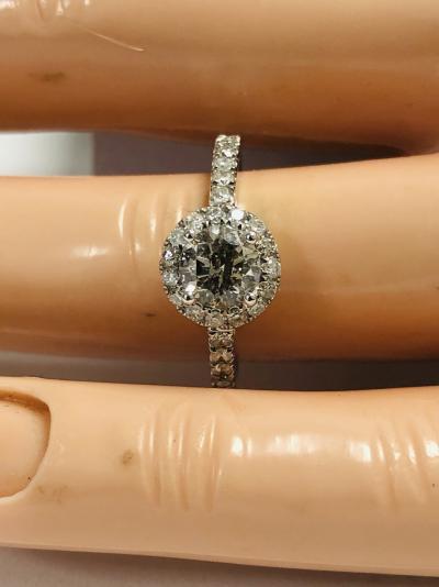14ct white gold halo style solitaire ring 2