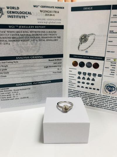 14ct white gold halo style solitaire ring 2