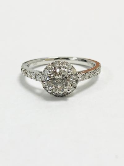 14ct white gold halo style solitaire ring 2