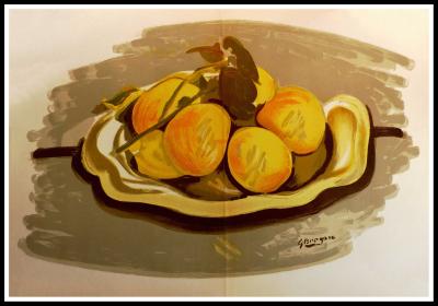 Georges BRAQUE - Nature morte aux fruits, 1952 - Lithographie 2