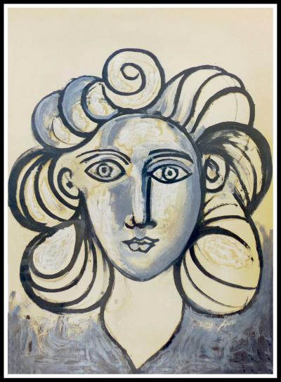 Pablo PICASSO - Portrait Françoise Gilot, 1954 - Lithographie 2
