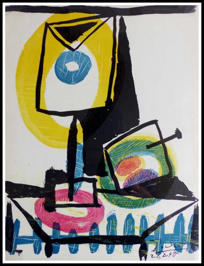 Pablo PICASSO - Nature morte au verre, 1945 - Lithographie 2