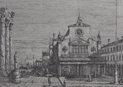 Giovanni Antonio CANAL (d’après) - Vue de l’Eglise de San Giacomo di Rialto à Venise, 1975 - Héliogravure signée 2