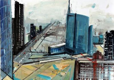 Alessandro RUSSO - Milan New Profiles, 2014 - Acrylique sur carton 2