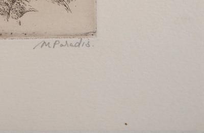 Michel PARADIS - La Barrière - Gravure signée et numérotée 2