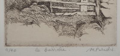 Michel PARADIS - La Barrière - Gravure signée et numérotée 2