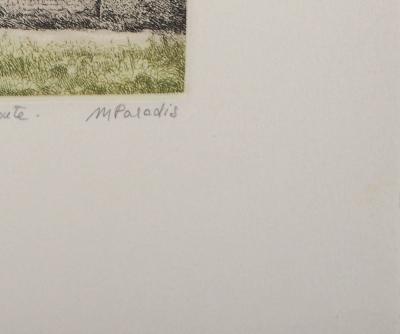 Michel PARADIS - Sur la route - Gravure signée et numérotée 2