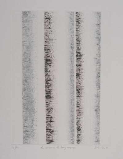 Jean SOLOMBRE - Les couverts du long voyage, 1981 - Gravure signée et numérotée 2