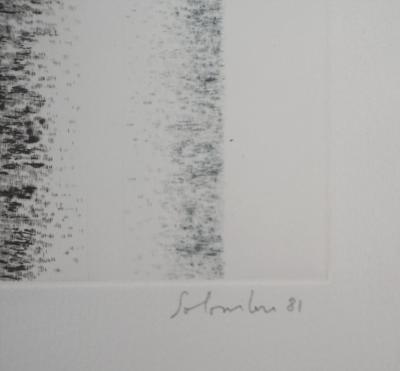 Jean SOLOMBRE - Les couverts du long voyage, 1981 - Gravure signée et numérotée 2