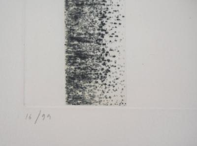 Jean SOLOMBRE - Trois troncs de bouleaux, 1981 - Gravure signée et numérotée 2
