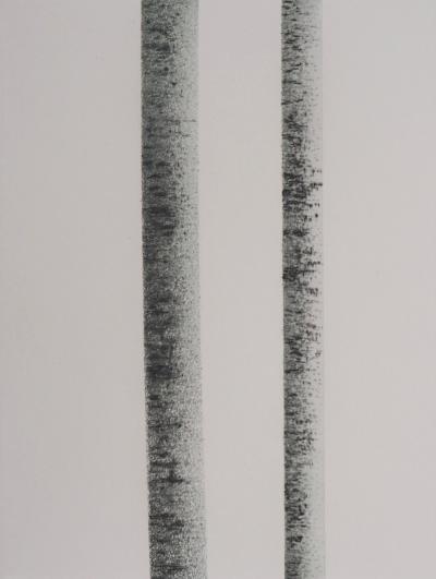 Jean SOLOMBRE - Troncs de bouleaux à deux, 1981 - Gravure signée et numérotée 2
